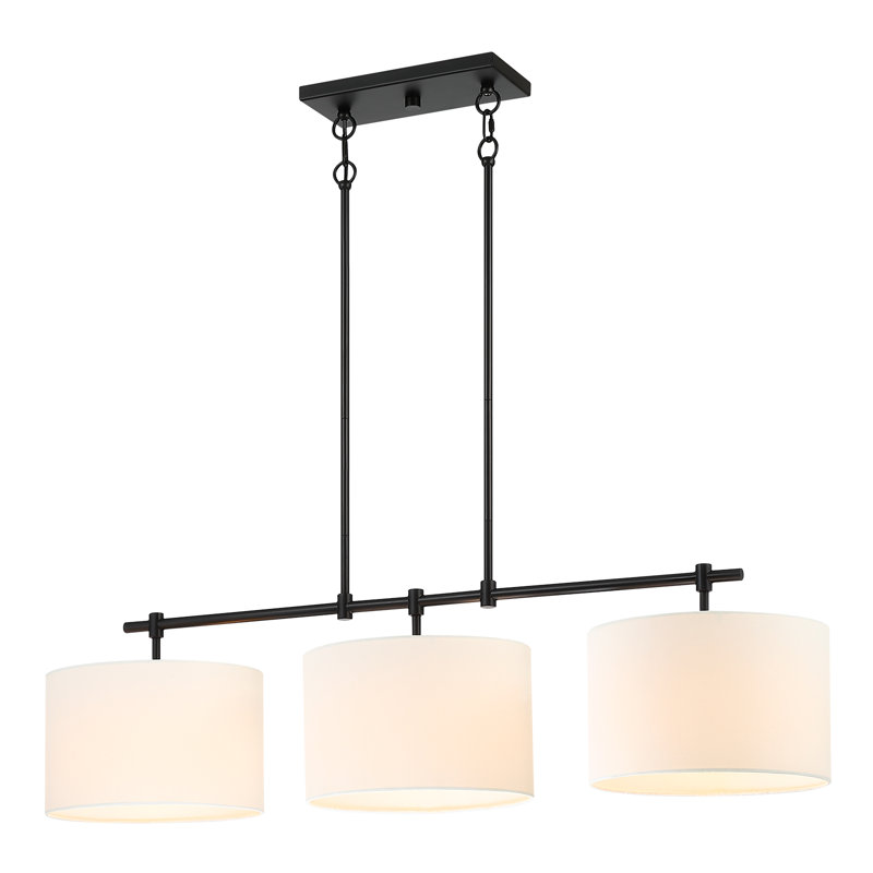 Lustre à 3 lumières pour îlot de cuisine à intensité variable de 41 po