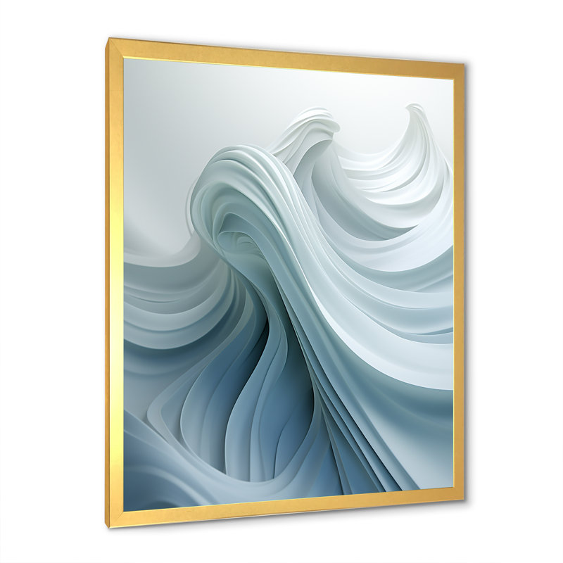 Cita - Abstract Spirals, art mural, Impression dorée sur toile encadrée, H 40 po x l 30 po x P 1,5 po