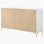 Commode rectangulaire blanche à 6 tiroirs