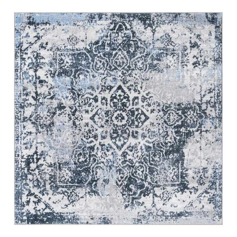 Massie Floral Indoor Rug, Square 5'3"
