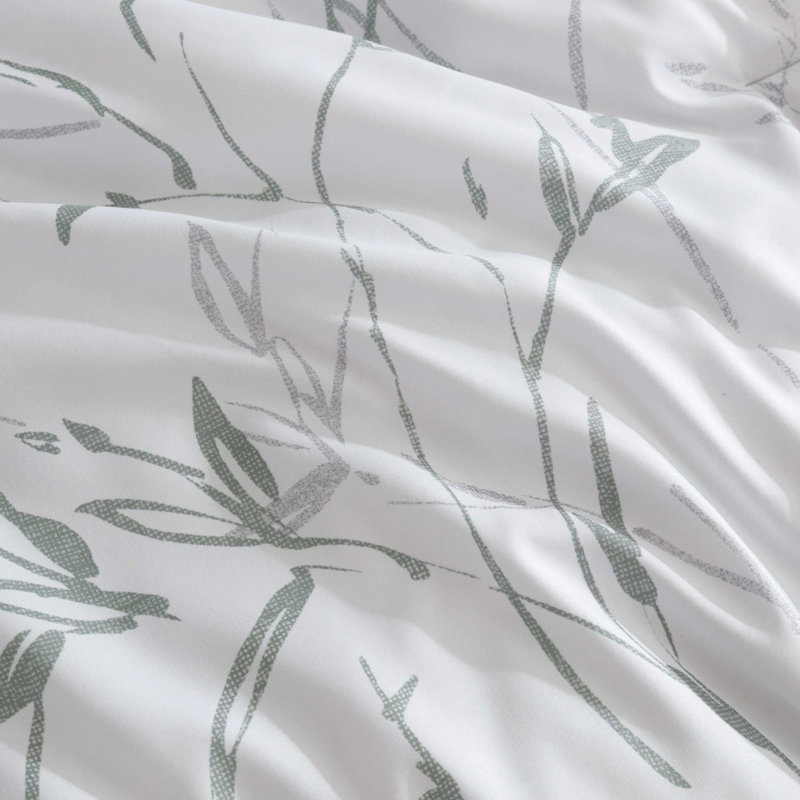 Ensemble d'édredon Kenneth Cole, Vert/blanc, Édredon pour lit simple + 1 taie décorative stan