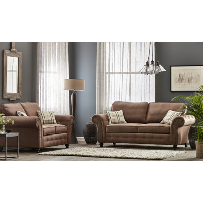 Bodnar 2 Piece Faux Leather Standard Living Room Set