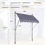 Pare-soleil rétractable de 118 po avec protection en tissu et poteaux de soutien