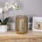 Medium Layered Iron Pillar Candle Holder - - Brass Finish-101097383