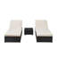 Ensemble de chaises longues inclinables de 77 po avec coussins et table Birgith