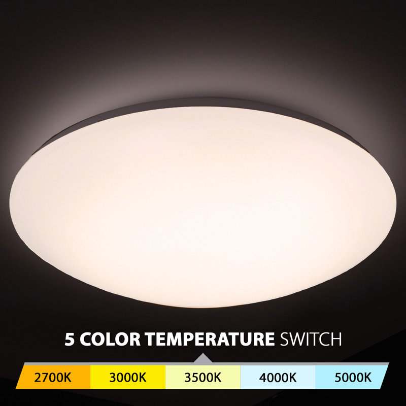 Plafonnier encastré 1 lumière Glo, H 4 po x l 16,5 po x P 16,5 po
