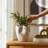 Melanie Abstract Textured Terracotta Vase, Ivory-2074058583