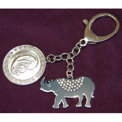 Feng Shui Import 2'' W Silver Key Chain