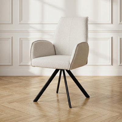 Swivel Dining Chairs, 360 Rotation Office Chair Modern Fabric Accent Chairs, for Dining Room, Home