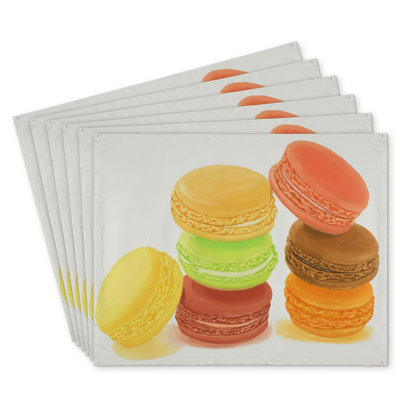 Delicious Macaroons Polyester Orlane - Set of 6 Home Decor