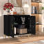 Buffet 31,4 "sculpté, noir-1211567342