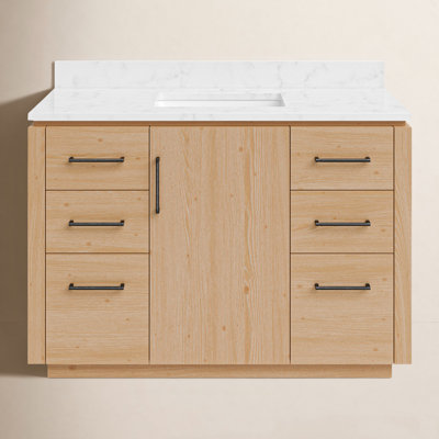 Cloverfield 48'' Single Bathroom Vanity with Cultured Marble Top