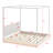 Wood LED Canopy Bed-1229836297