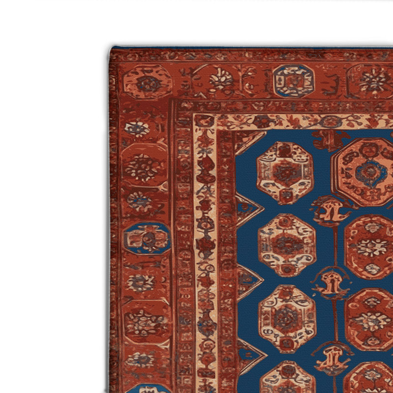 Tapis d'intérieur et d'extérieur brun Persian, Rectangle 4pi x 6 pi