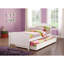 Élégant lit simple avec lit gigogne, blanc-29210420