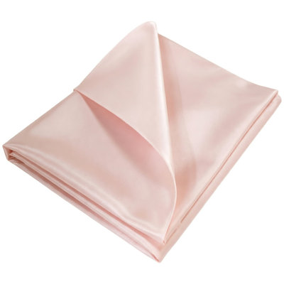 44" Wide 100% Mulberry Silk Habotai Fabric - 8 Momme 6A Grade Premium Silk by the Yard for Linings, Scarves, and DIY Sewing (Light Pink)