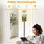  Lampe sur pied de 68,5 po avec paysage tropical botanique rétro, palmier, bananier, lampe à poteau en métal à intensité variable avec abat-jour en lin, ampoule DEL incluse