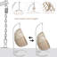 Balancelle suspendue avec support et coussin Arcella Capacité de 330 lb-771276197-796976898