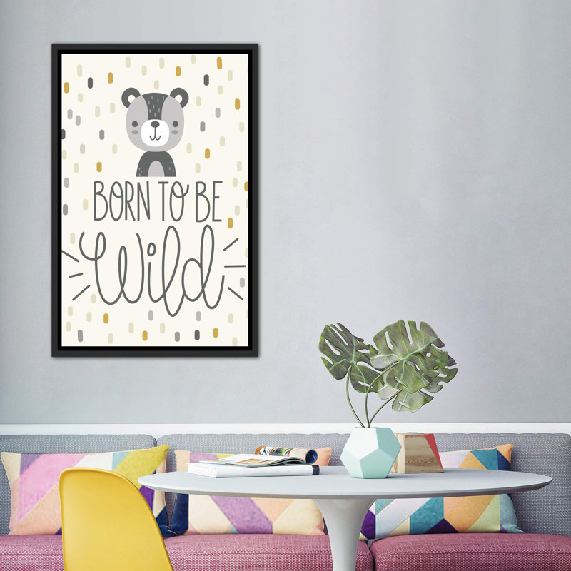«Cute and Wild III», art encadré, H 60 po x l 40po x P 1,5 po, Toile avec cadre noir