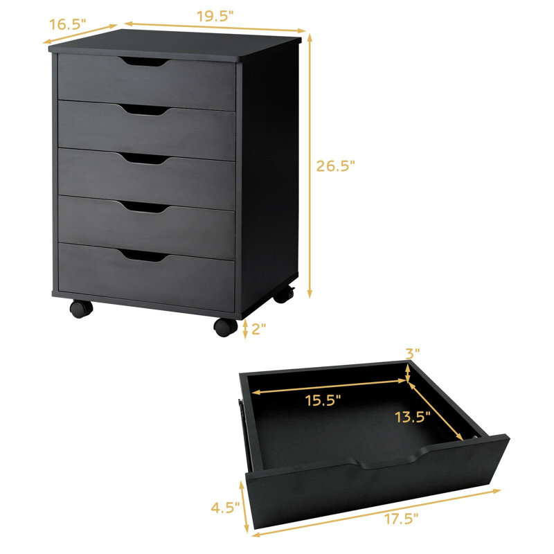 Jarratt 5 Drawer Storage Drawer