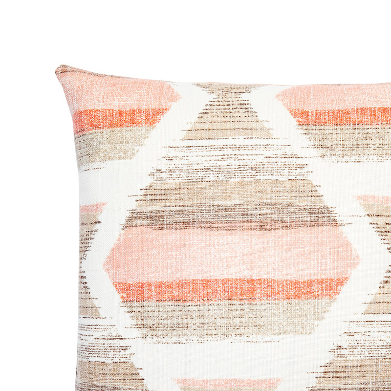 Taie décorative 100% coton, Grand, Corail rose