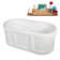 59" Streamline Soaking Freestanding Tub and Tray With Internal Drain