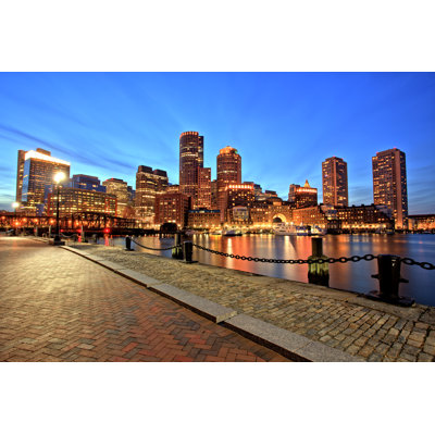 Boston Skyline - Wrapped Canvas Print