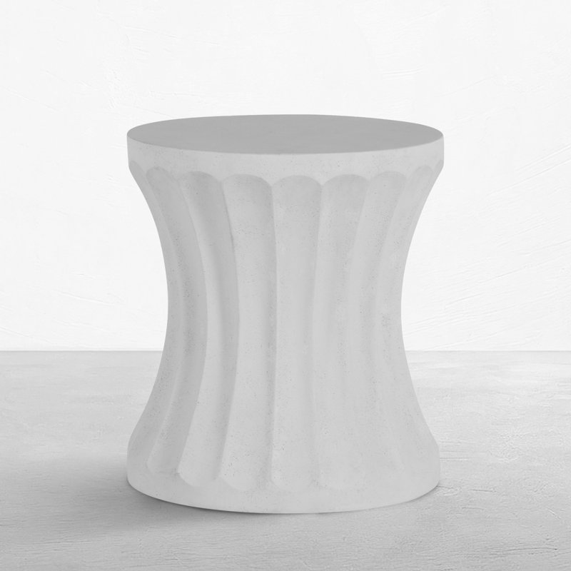 Gannet Cast Stone Side Table, Natural