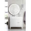 Radiance Round Stainless Steel Lighted Wall Mirror-195250900