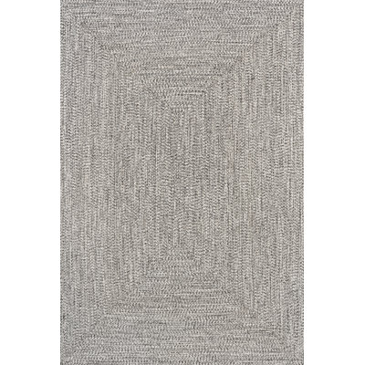 Edie Casual Braided Gray/White Indoor/Outdoor Rug