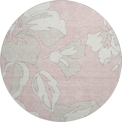 Premium Machine Washable Prisco Pink Rug