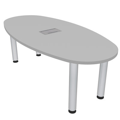Boat-Oval Shaped Meeting Room Table with Post Legs with Electric and Data