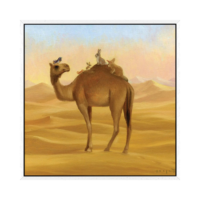 Isabella And The Sahara by David Joaquin - Gallery-Wrapped Canvas Giclée on Canvas, White Framed, 93.98 cm H x 93.98 cm W