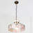 1 - Light 16" Pink Floral Stained Glass Pendant Light