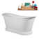 66" Streamline Soaking Freestanding Tub and Tray With Internal Drain