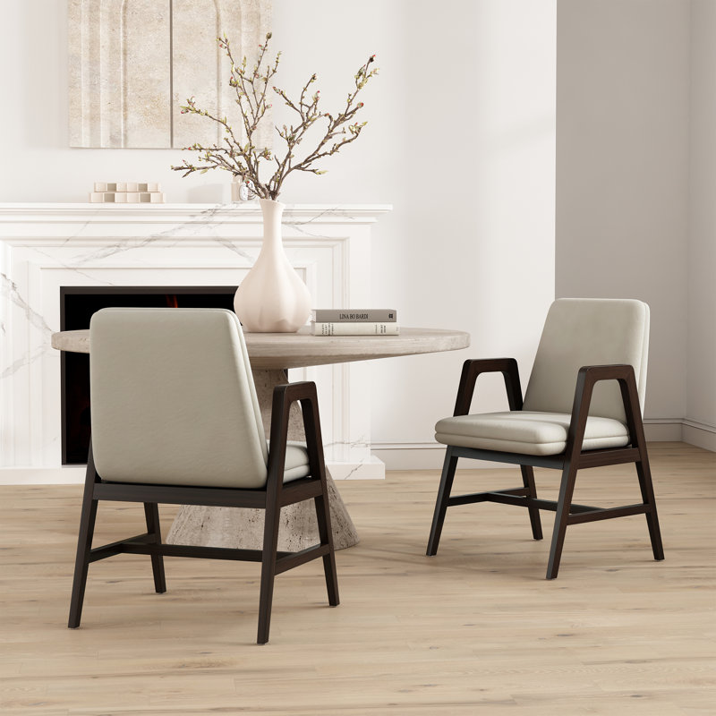 Fauteuil de salle à manger rembourré Stella, Champagne