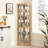 Lighted Curio Cabinet In Oak - 150Lb Weight Capacity, Customizable Glass For Living Room Oak, Mirrored Back Panels, Stylish-1557378911