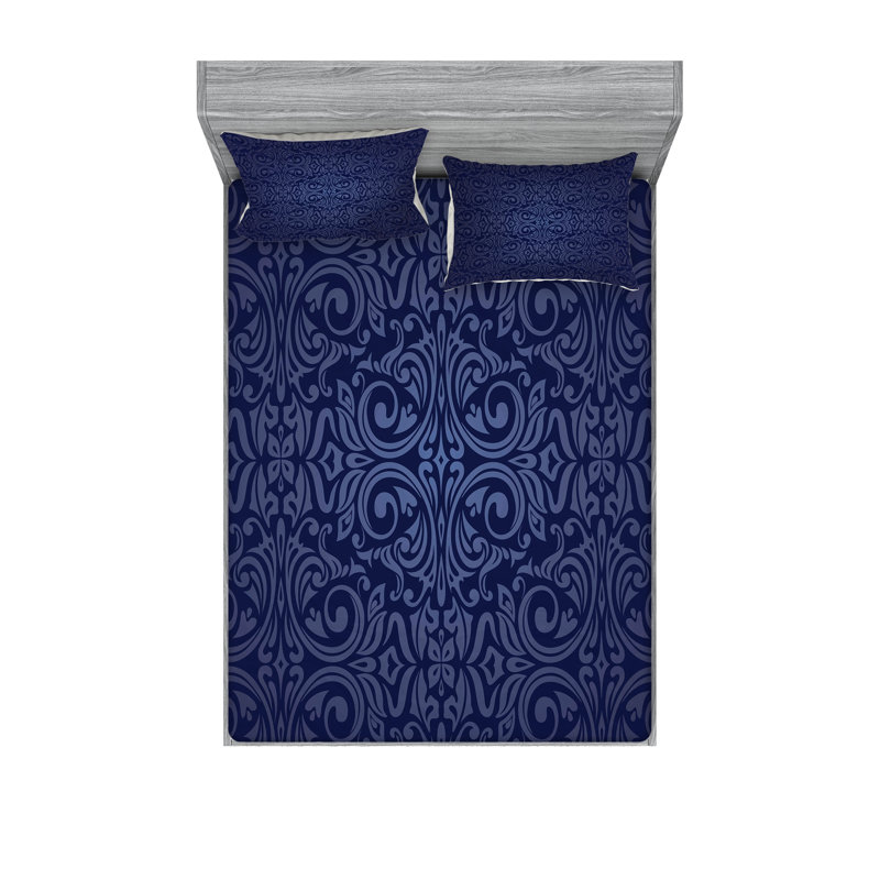 Drap-housse et coussin décoratif Ambesonne, Ensemble de draps pour lit double + 5 pièces supp