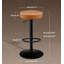 Adjustable Height Counter Stool with Metal Frame-1637625447