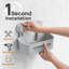 Shower Caddy with Suction Cup, Removable Waterproof Bathroom Organizer, 1-Pack (grey)
