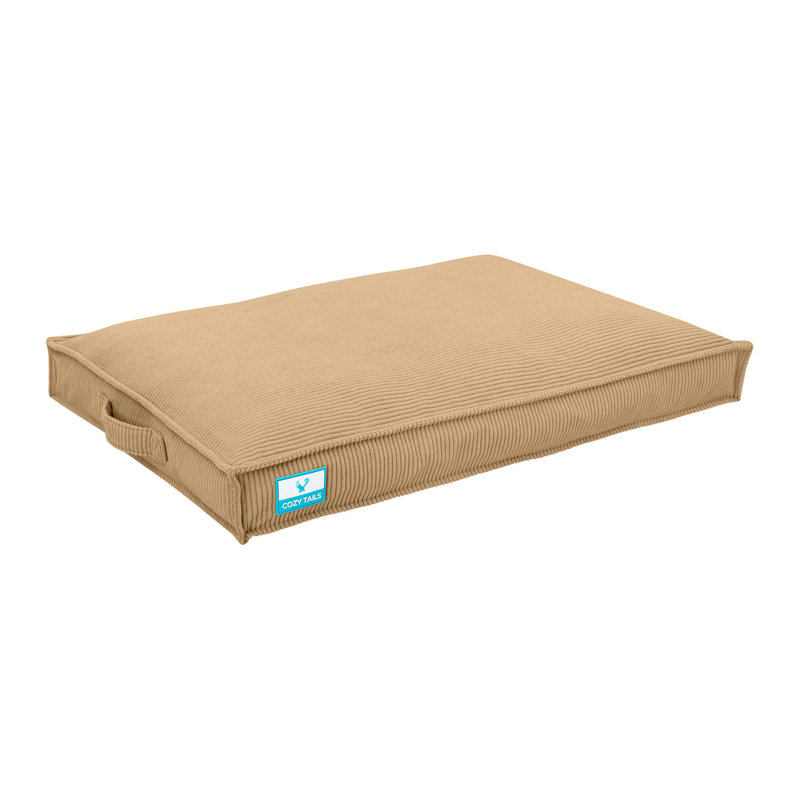 Lit pour chien en mousse viscoélastique déchiquetée avec doublure imperméable, Tanné, H 4 po x l 35 po x P 23 po
