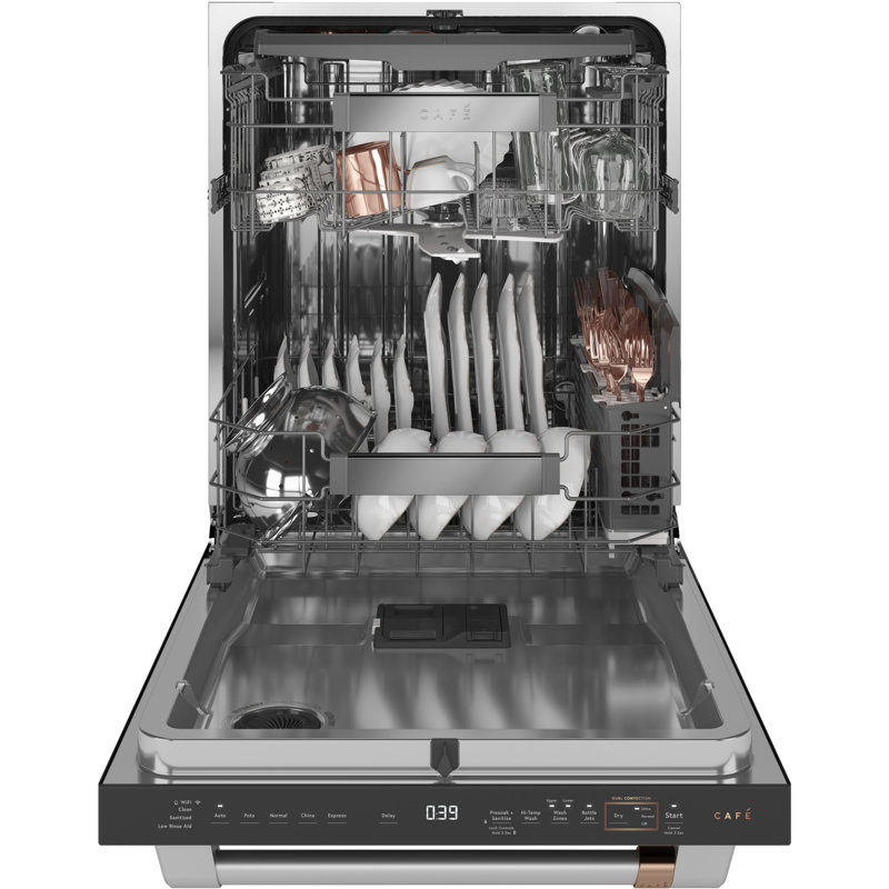 24" 39 dBA Smart Built-In Button Control Dishwasher, Stainless Steel