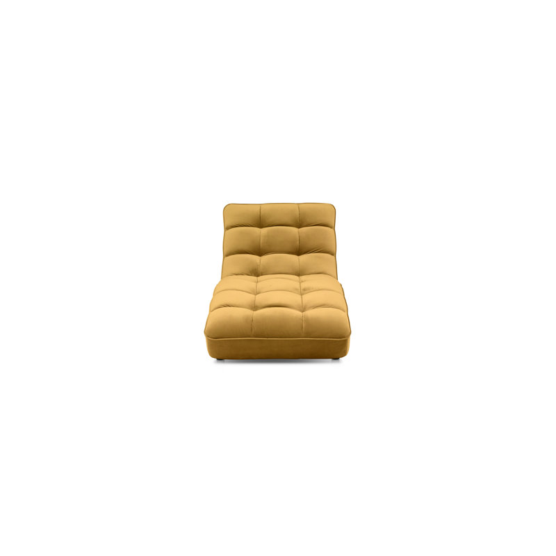 Mylee Upholstered Chaise Lounge, Yellow