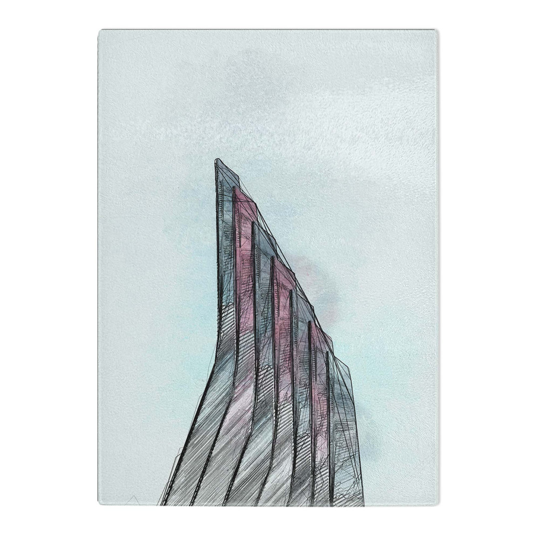 Tempered Glass Sketching the Architecture Vol.46 Chopping Board