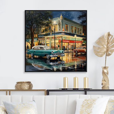 Teal Mid Century Vintage Vignettes - Mid-Century Wall Decor