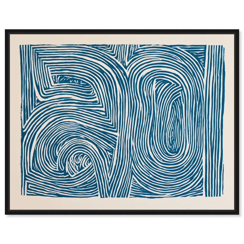 «Maze Loop I», reproduction d'art sur toile par Art Remedy, Structure noire, H 21 po x l 17 po