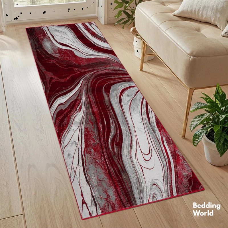Abstract Area Rug, Runner 60 x 300 cm