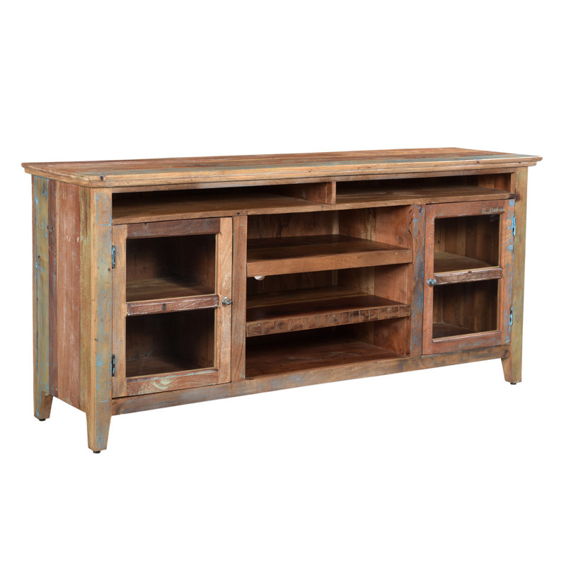 Solid Wood Media Cabinet, 72x19x33, Natural