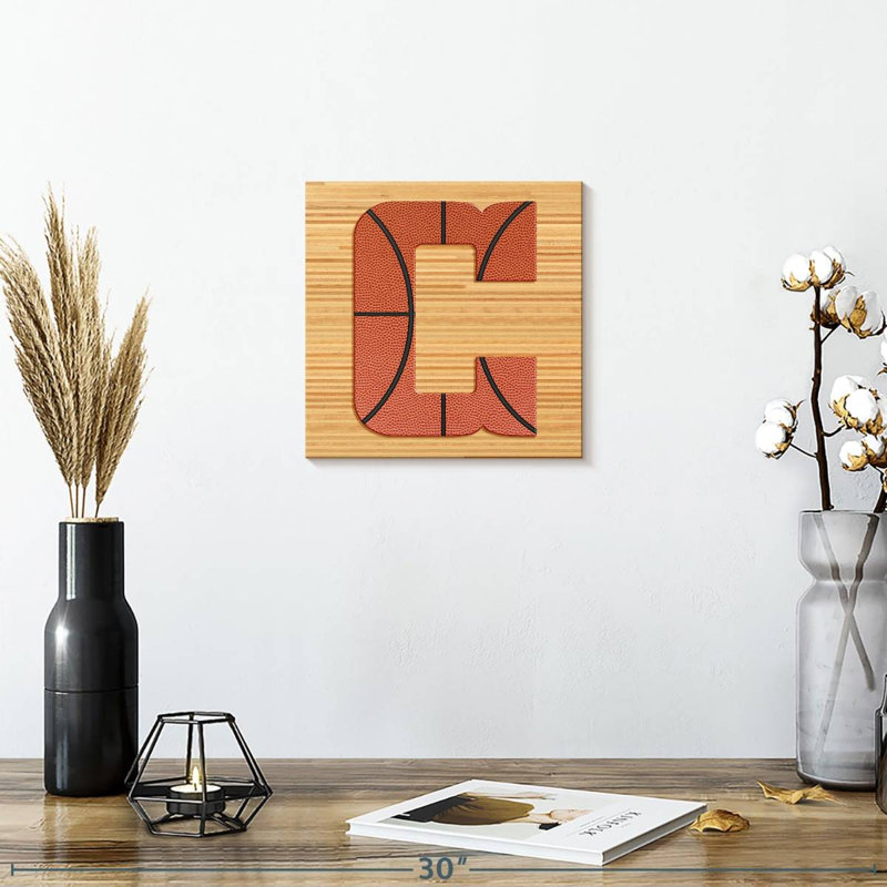 «Basketball C Alphabet» sur toile, H 10 po x l 10 po x P 1,25 po