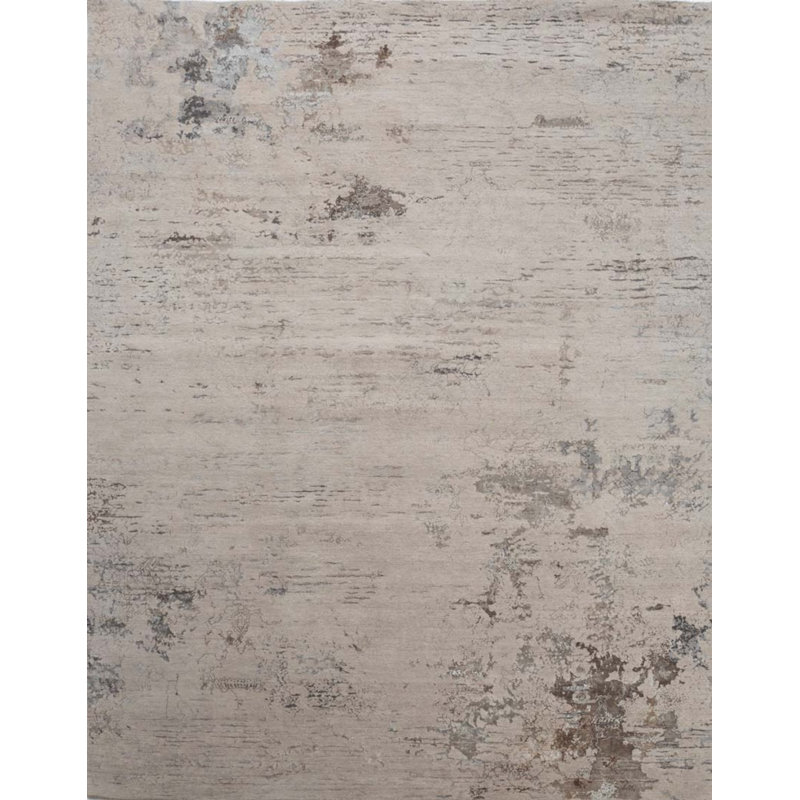 Contemporary One-of-a-Kind Rectangle 8 X 10 Hand Knotted Area Rug
